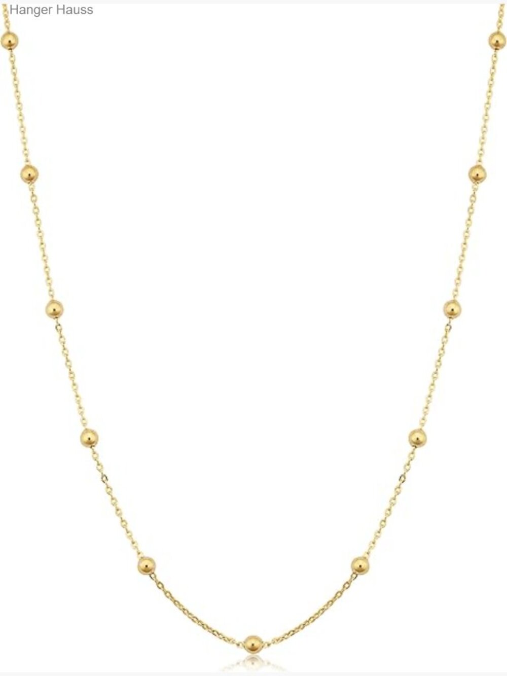 14k Gold Filled 3mm Ball Station Satellite Necklace 16-30in